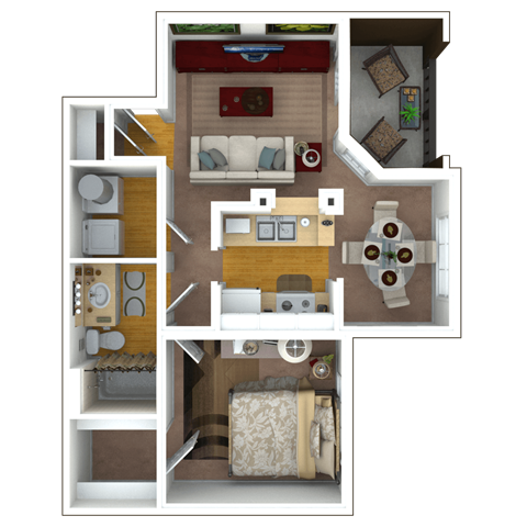 A1 Floor Plan at River Pointe, Conroe, TX, 77304